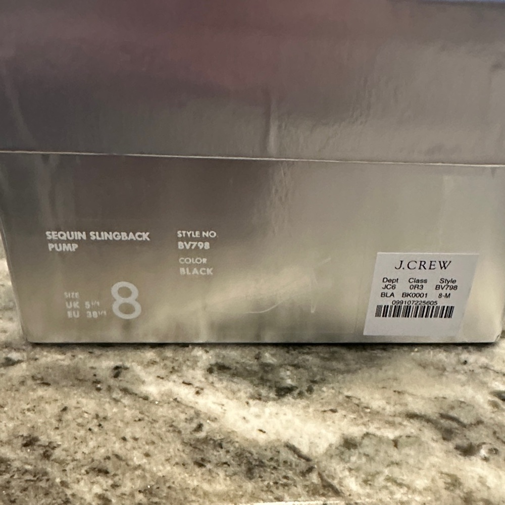 J.Crew Collection Leona Sequin Slingback Heels – Size 8 – New in Box - Picture 10 of 10